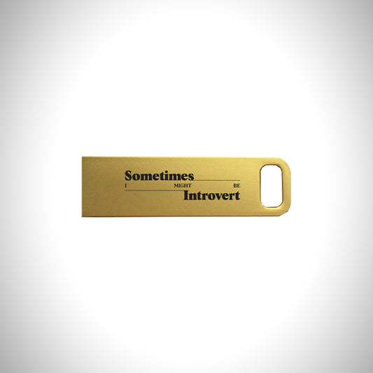 Sometimes I Might Be Introvert Gold USB